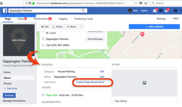 how to know facebook link on phone